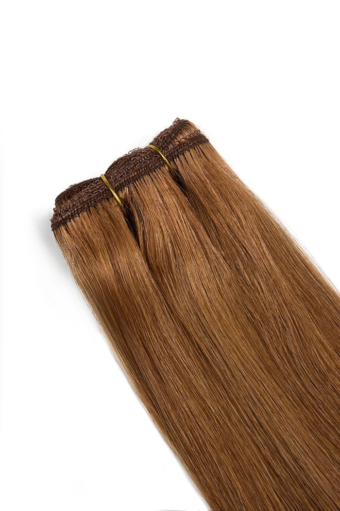Remy Royale Double Drawn Human Hair Weft Weave Extensions - Light Auburn (#30)