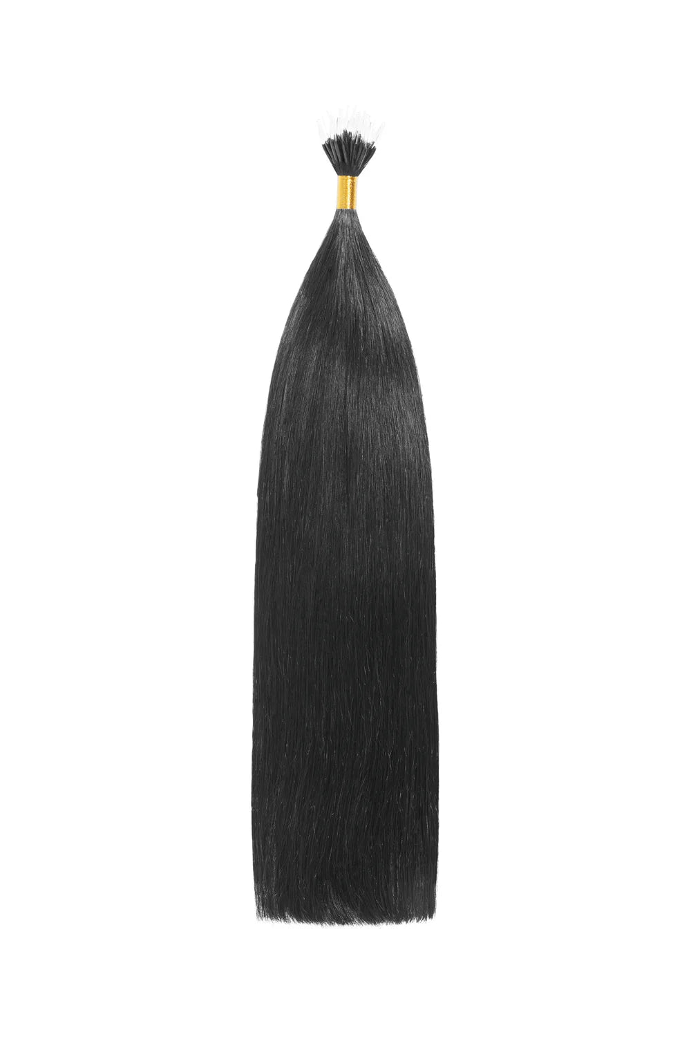 Jet Black (#1) Remy Royale Nano Bond Hair Extensions