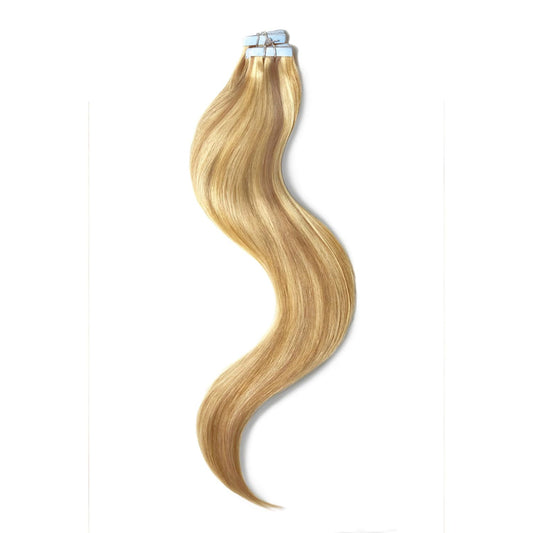 Tape in Remy Human Hair Extensions - Natural Sandy Blonde (#12/16/613)