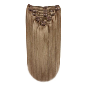 Full Head Remy Clip in Human Hair Extensions - Dark Blonde (#14)