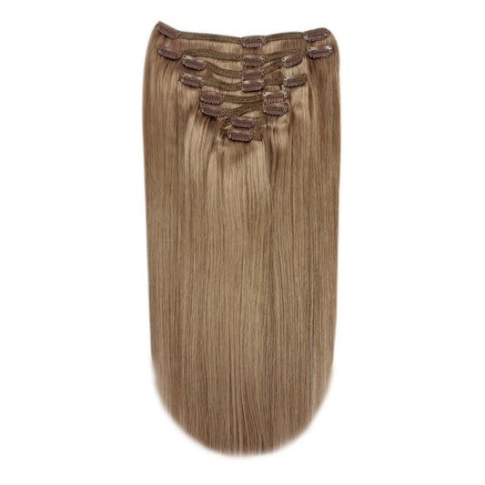 Full Head Remy Clip in Human Hair Extensions - Dark Blonde (#14)