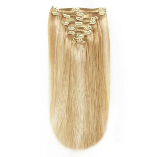 Barbie Blonde (#16/60) Full Head Remy Clip In Hair Extensions
