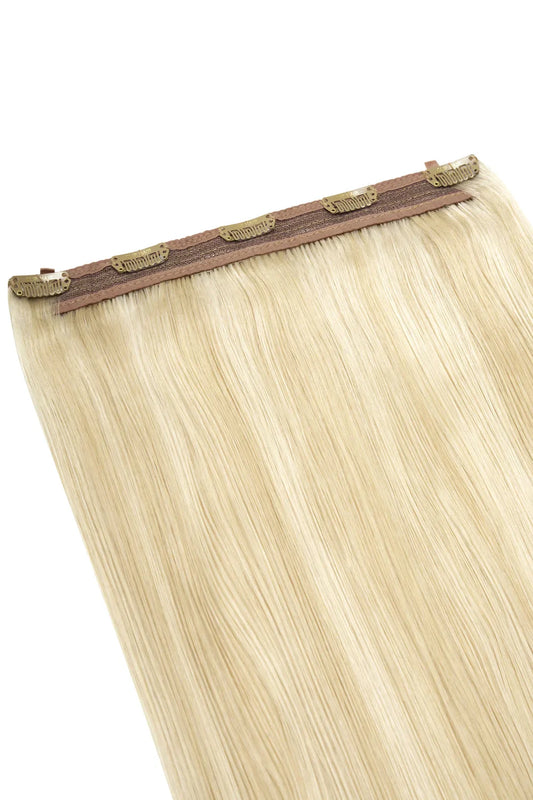 Barbie Blonde (#16/60) Quad Weft Clip In One Piece Hair Extensions