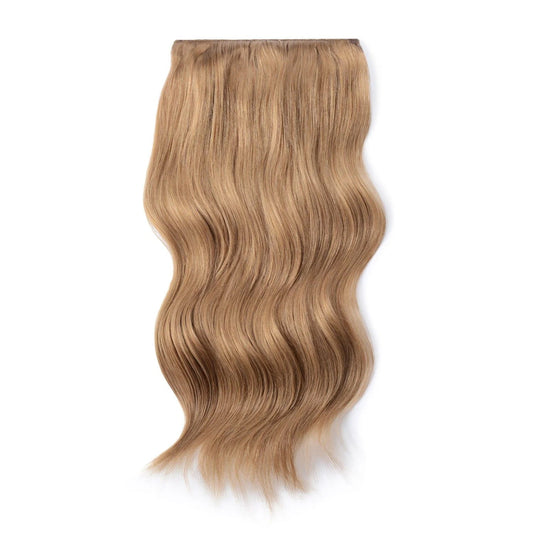 Double Wefted Full Head Remy Clip in Human Hair Extensions - Lightest Brown (#18)