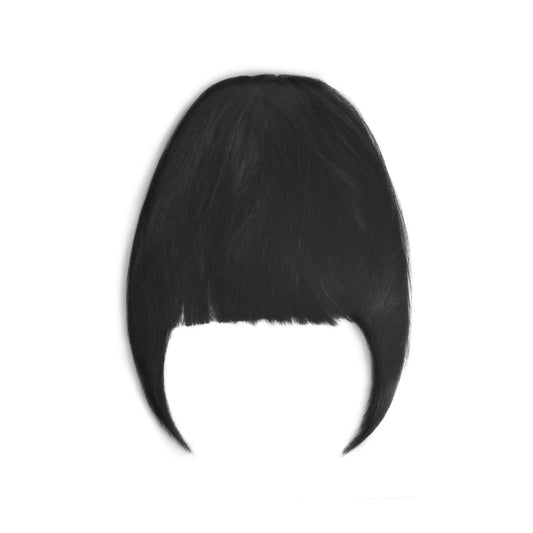 Clip EM /on Remy Human Hair Fringe / Bangs - Off/Natural Black ( Jos35;1B)