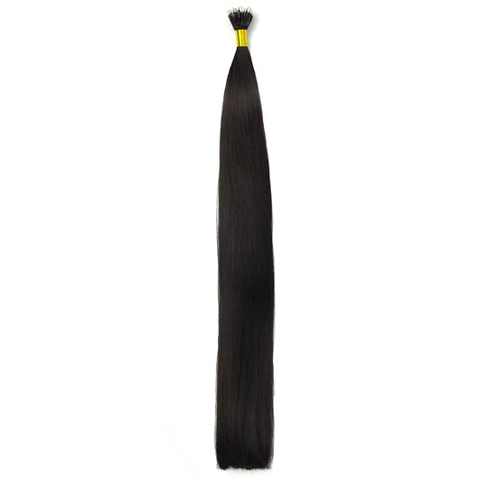 Nano Ring Hair Extensions Double Drawn - Off/Natural Black (#1B)