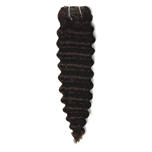 Darkest Brown (#2) Curly Clip In Hair Extensions