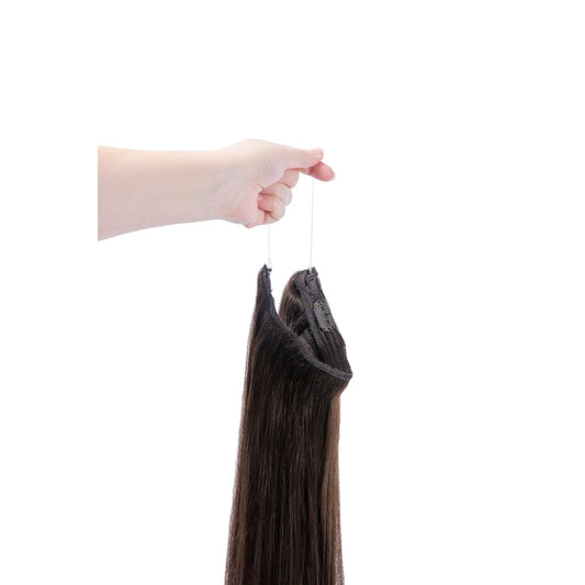 Dark Brown (#3) Halo Hair Extensions