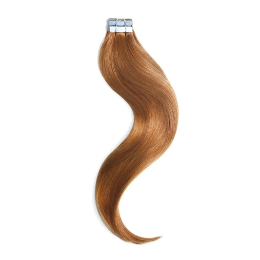 Tape in Remy Human Hair Extensions Light Auburn (# 30)