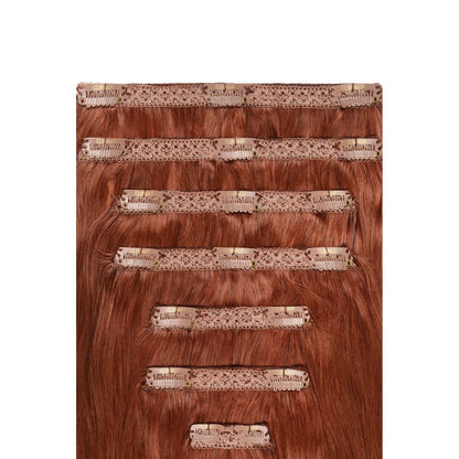 Dark Auburn #33 Double Weft Full Head: Attachment method