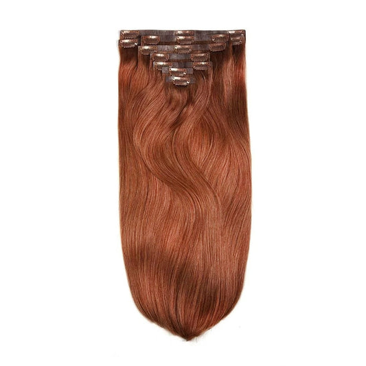 Remy Royale Seamless Clip ins - Dark Auburn/Copper Red (#33)