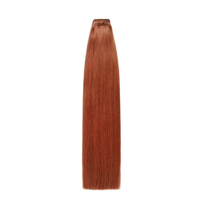 Dark Auburn #33 Remy Royale Flat Weft: Full Extension