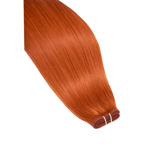 Flaming Ginger (#350) Remy Royale Flat Weft Hair Extensions