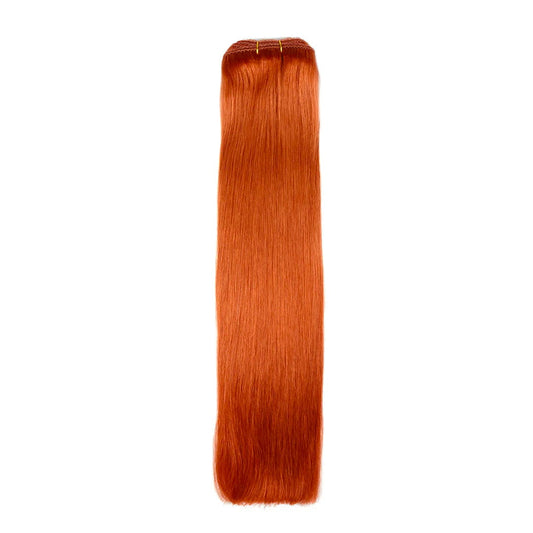 Flaming Ginger (#350) Remy Royale Hair Weft Extensions: full hair extension