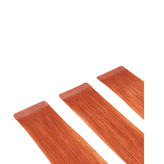 Remy Royale Double Drawn Tape Hair Extensions - Flaming Ginger (#350)