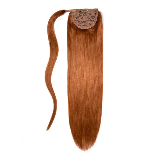 Flaming Ginger (#350) Straight Up Wrap Around Ponytail Extension