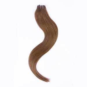 Tape in Human Hair Extensions Light/Chestnut Brown (#6)