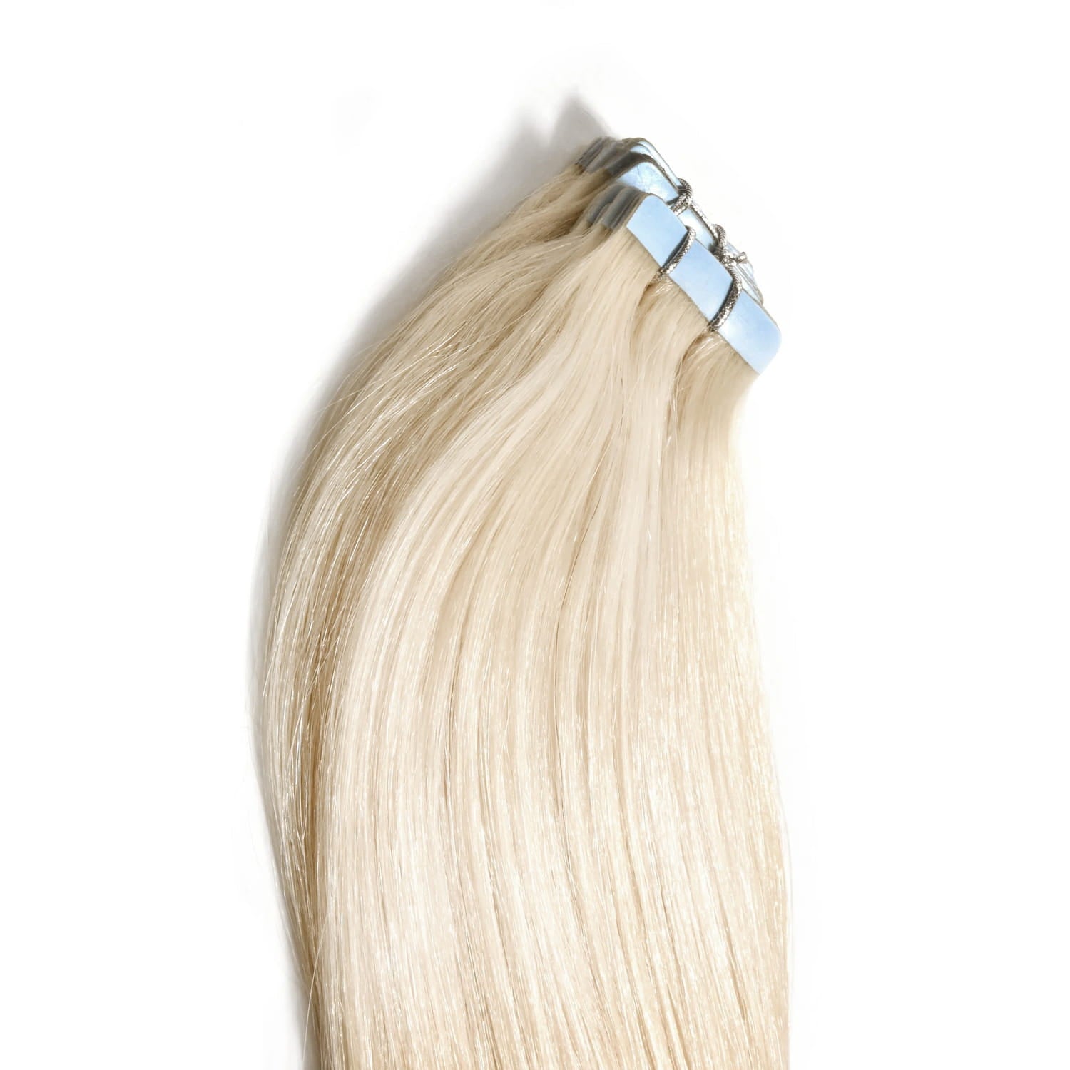 Lightest Blonde (#60) Tape In Hair Extension: Extension attachment method