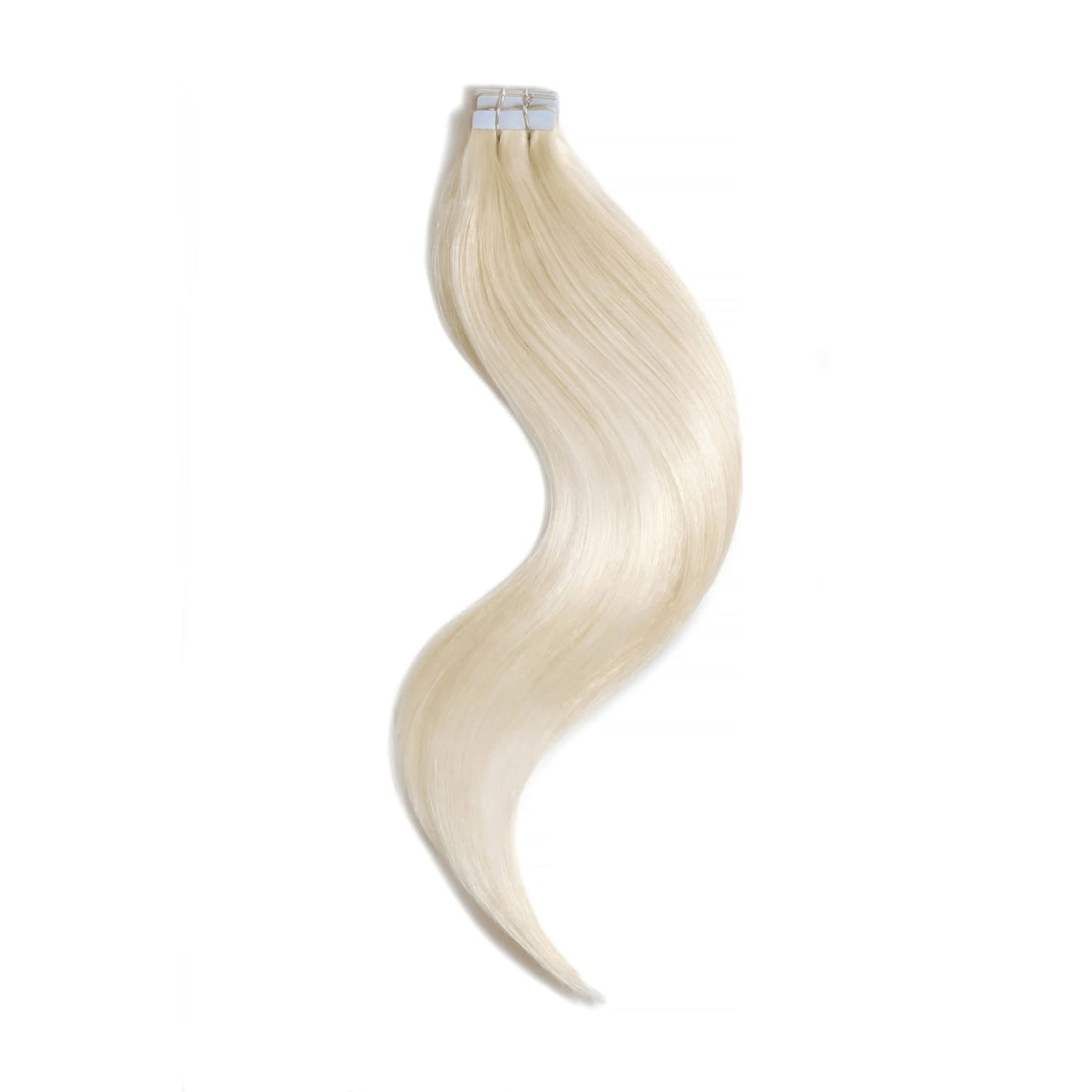 Lightest Blonde (#60) Tape In Hair Extension: Full extension