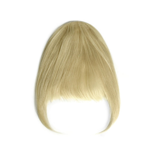 Clip in /on Remy Human Hair Fringe / Bangs - Bleach Blonde (#613)