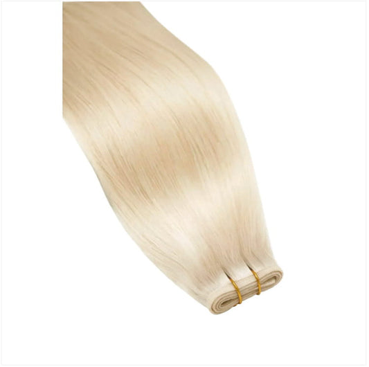 Bleach Blonde (#613) Remy Royale Flat Weft Hair Extensions