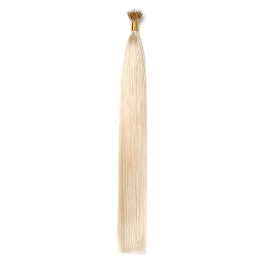 Bleach Blonde (#613) Remy Royale Nano Ring Hair Extension: full extension
