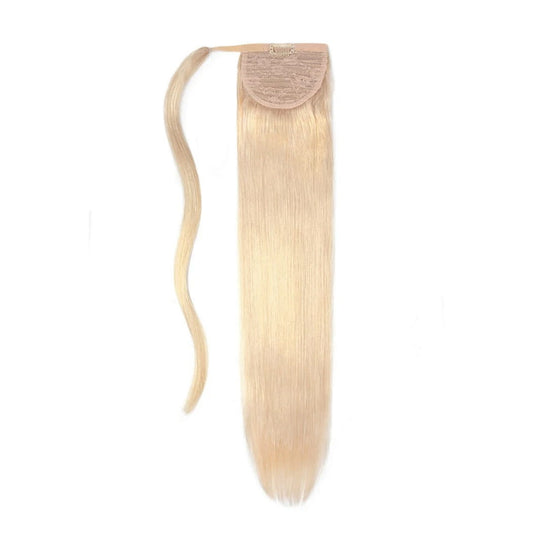Bleach Blonde (#613) Straight Up Wrap Around Ponytail Extension