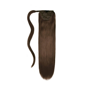 Mousey Brown (#6B) Straight Up Wrap Around Ponytail