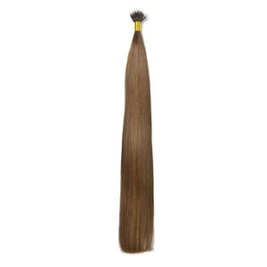 Nano Ring Hair Extensions Double Drawn - Medium Ash Brown (#8)