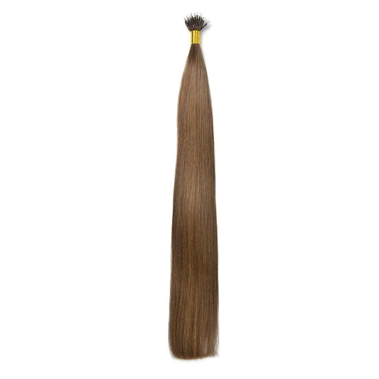 Nano Ring Hair Extensions Double Drawn - Medium Ash Brown (#8)