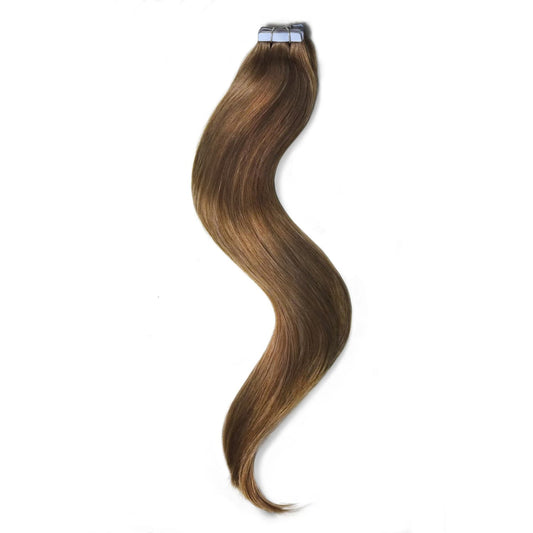 Tape in Remy Human Hair Extension Medium Ash Brown (#8)