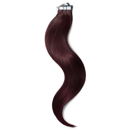 Tape in Remy Human Hair Extensies --Mahogany Red (35;99J)