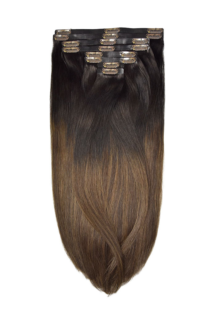 Remy Royale Seamless Clip ins - Espresso Melt Balayage