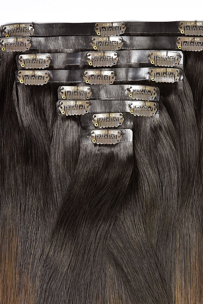 Remy Royale Seamless Clip ins - Espresso Melt Balayage