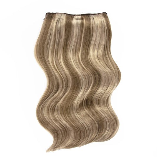 Double Wefted Full Head Remy Clip in Human Hair Extensions - Iced Cappuccino (#14/22)