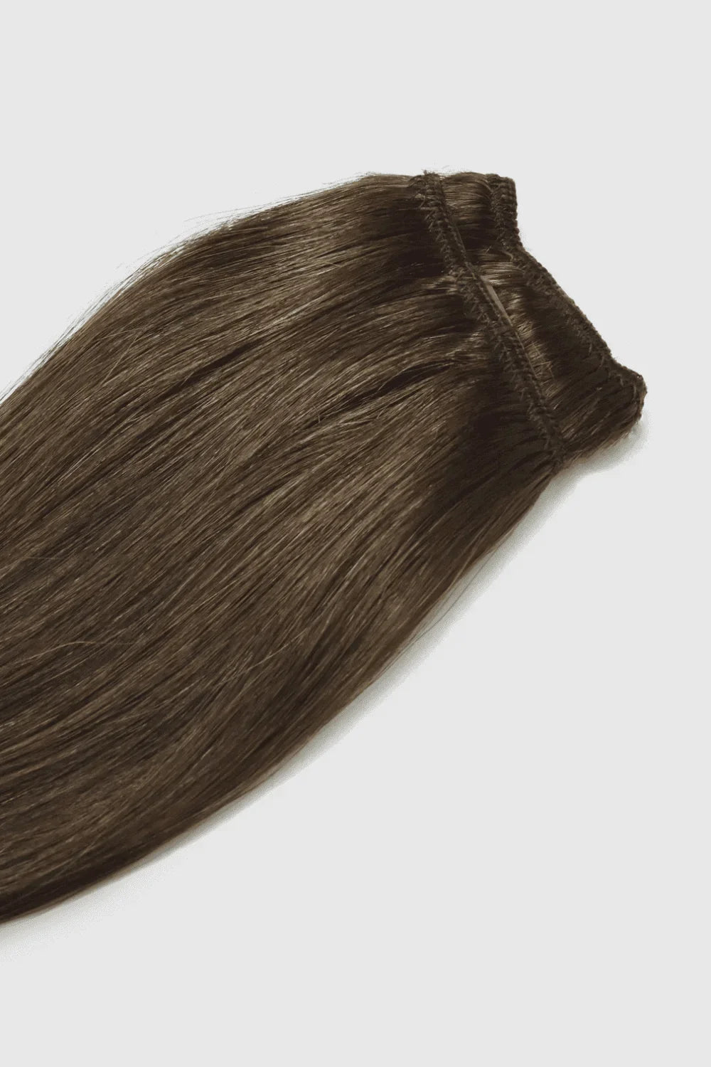 Medium Brown Clip In Volumizer Hair Extensions: Extension Cropped