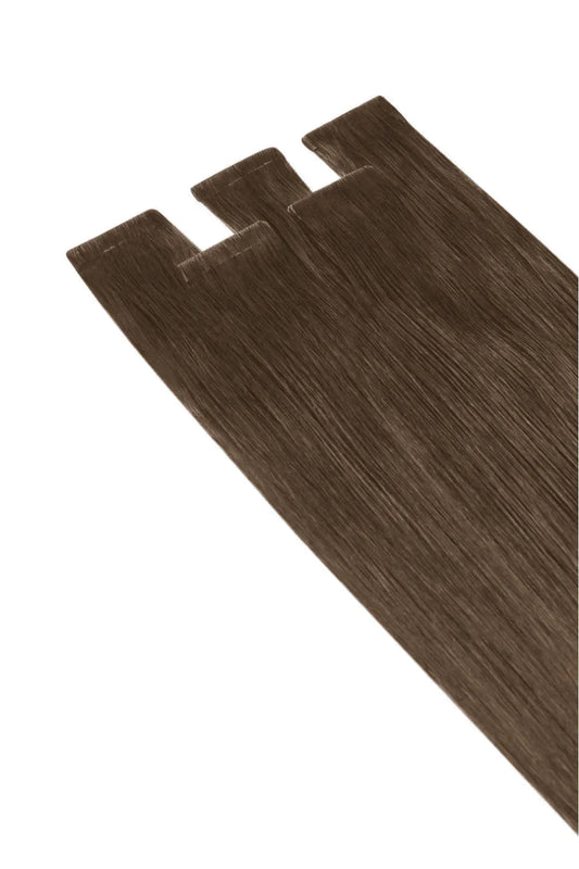 Medium Brown (#4) Remy Royale Invisible Tape In Hair Extensions
