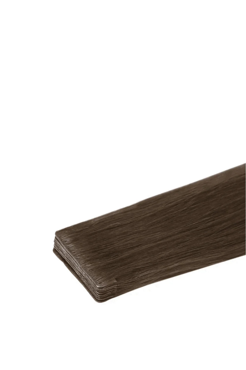 Medium Brown Invisible Tape In Hair Extensions: Extensions Cropped