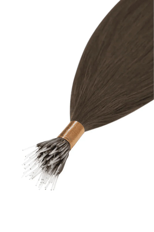 Medium Brown (#4) Remy Royale Nano Bond Hair Extensions