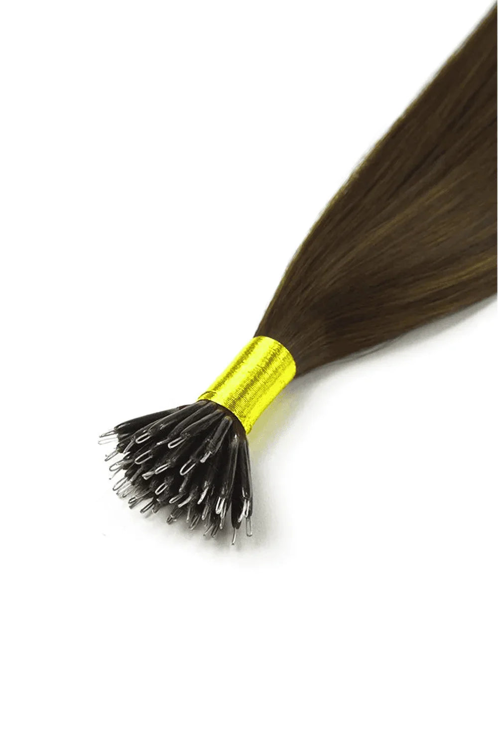 Medium Brown Nano Ring Hair Extensions: Extension Attachment Method