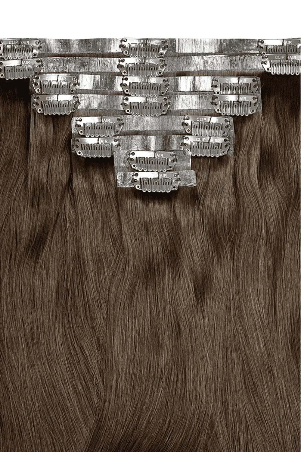 Medium Brown Seamless Hair Extensions: Extension Attachment Method