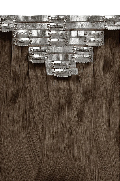 Medium Brown Seamless Hair Extensions: Extension Attachment Method