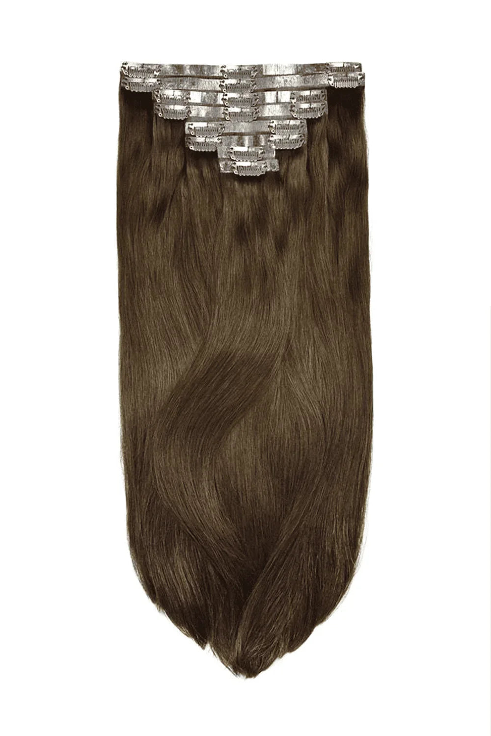 Medium Brown Seamless Hair Extensions: Full Extension