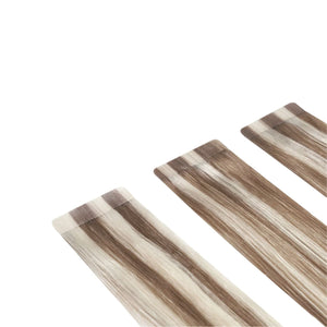 Remy Royale Double Drawn Tape Hair Extensions - Oak Brondie