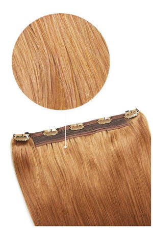 Quad Wefted Remy Clip in Human Hair Extensions - Autumn Spice (#30B)