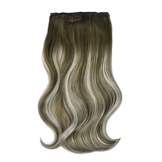 Ash Bronde Balayage Double Wefted Full Head Clip In Hair Extensions