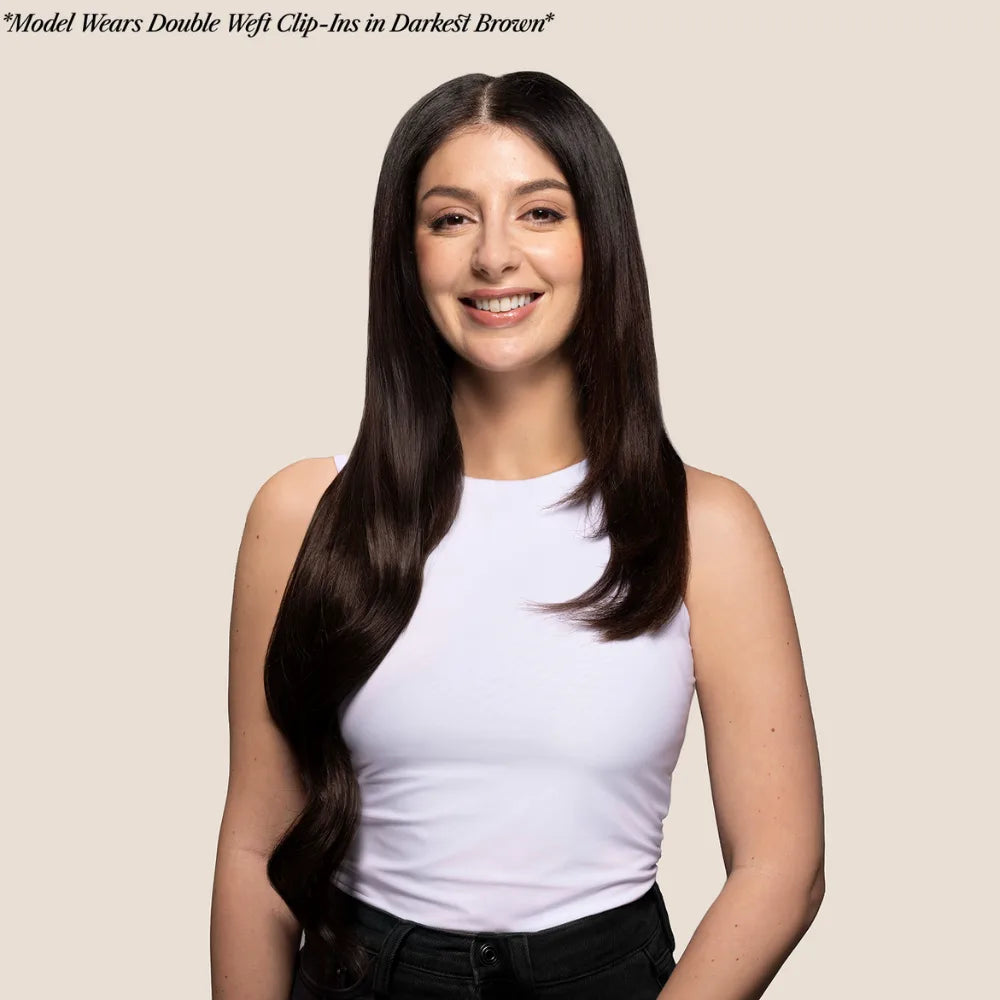 Double weft hair extension infographic