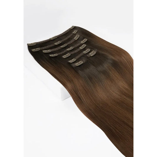 Espresso Melt Balayage Ultra-Volume Clip In Full Head Set (240-300G)