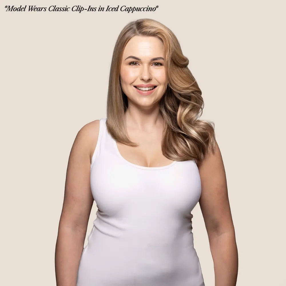 Full head hair extension after application