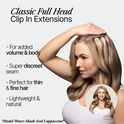 Full head hair extension infographic